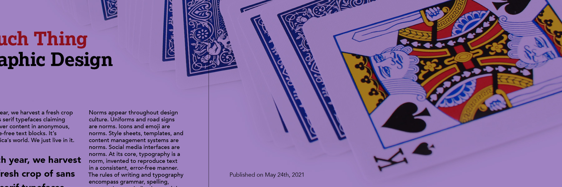 An image of a magazine using card photography