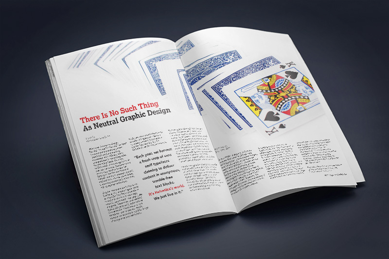 An image of a open magazine showing a counter article